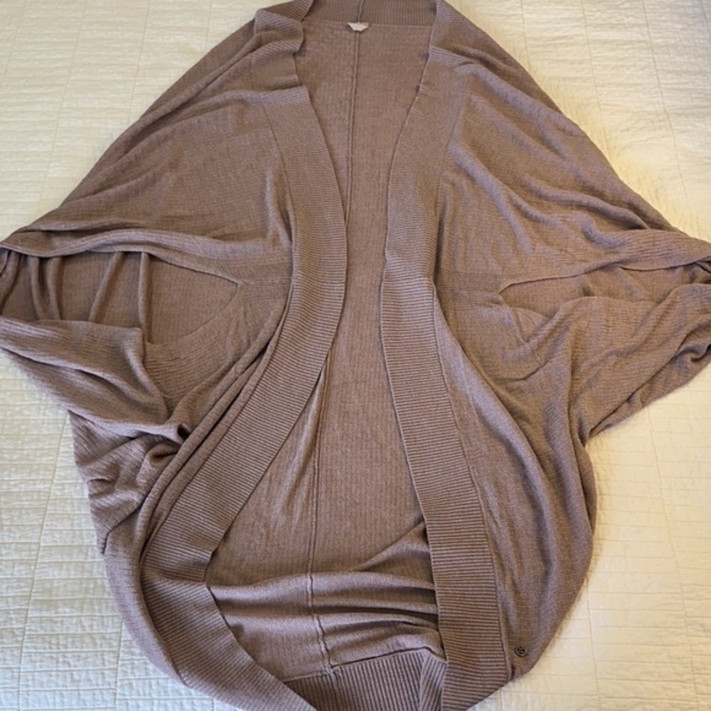Lululemon Stillness Wrap OS Heathered Dust Cozy Cocoon Cardigan RARE